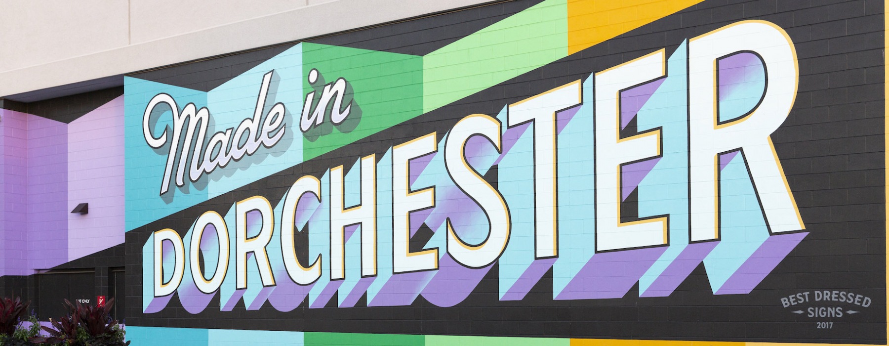 The Andi Apartments Dorchester, vibrant neighborhood wall art 
