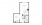 AA3 - Studio floorplan layout with 1 bath and 580 to 619 square feet.